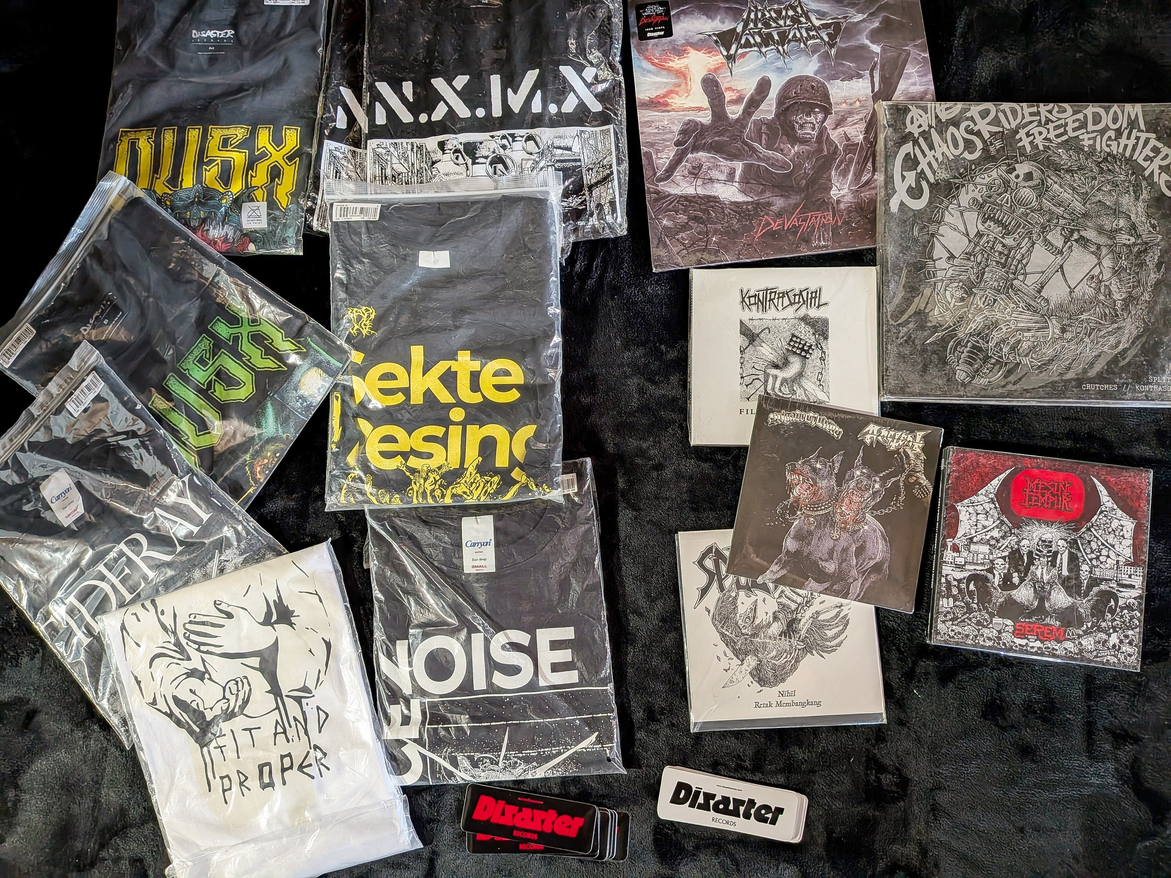 インドネシアから届いた、DISASTER RECORDSのレコードとTシャツ - ALBUM RICE