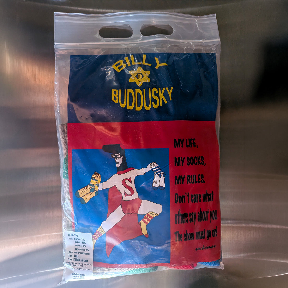 BILLY BUDDUSKY 3足パックソックス 24～27cm