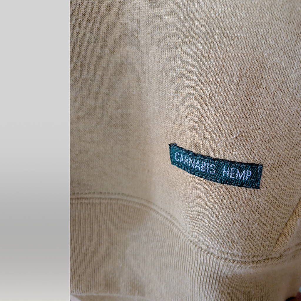 A HOPE HEMP / Zip Hoodie / Cannabis Hemp Cotton / Camel / Size M