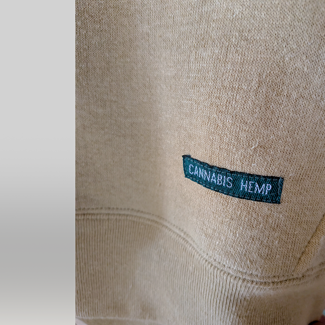 A HOPE HEMP / Zip Hoodie / Cannabis Hemp Cotton / Camel / Size M