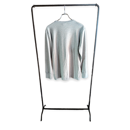A HOPE HEMP ヘンプコットン ヘンリーネック L/S Tシャツ グレー