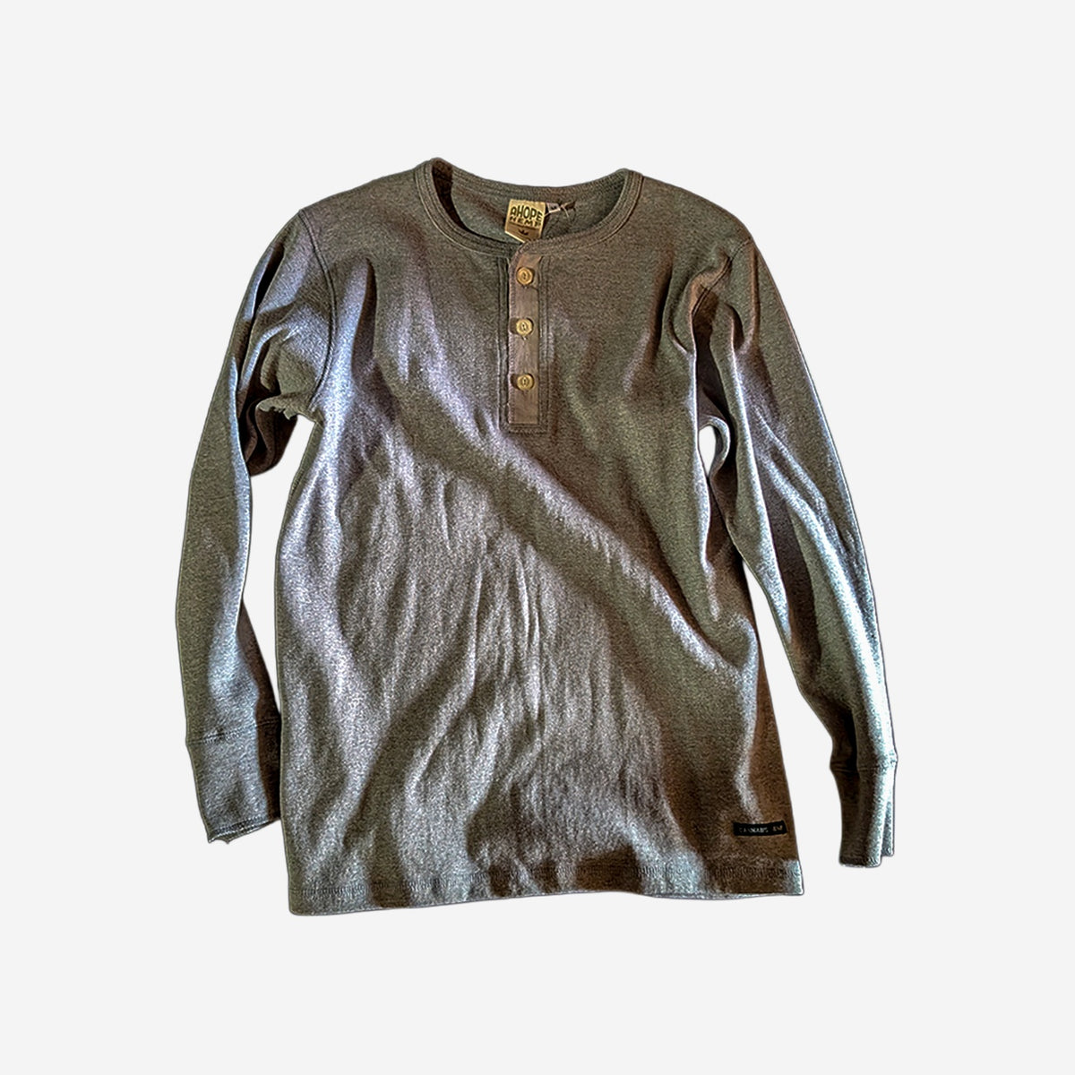 A HOPE HEMP ヘンプコットン長袖Tシャツ グレー 全体