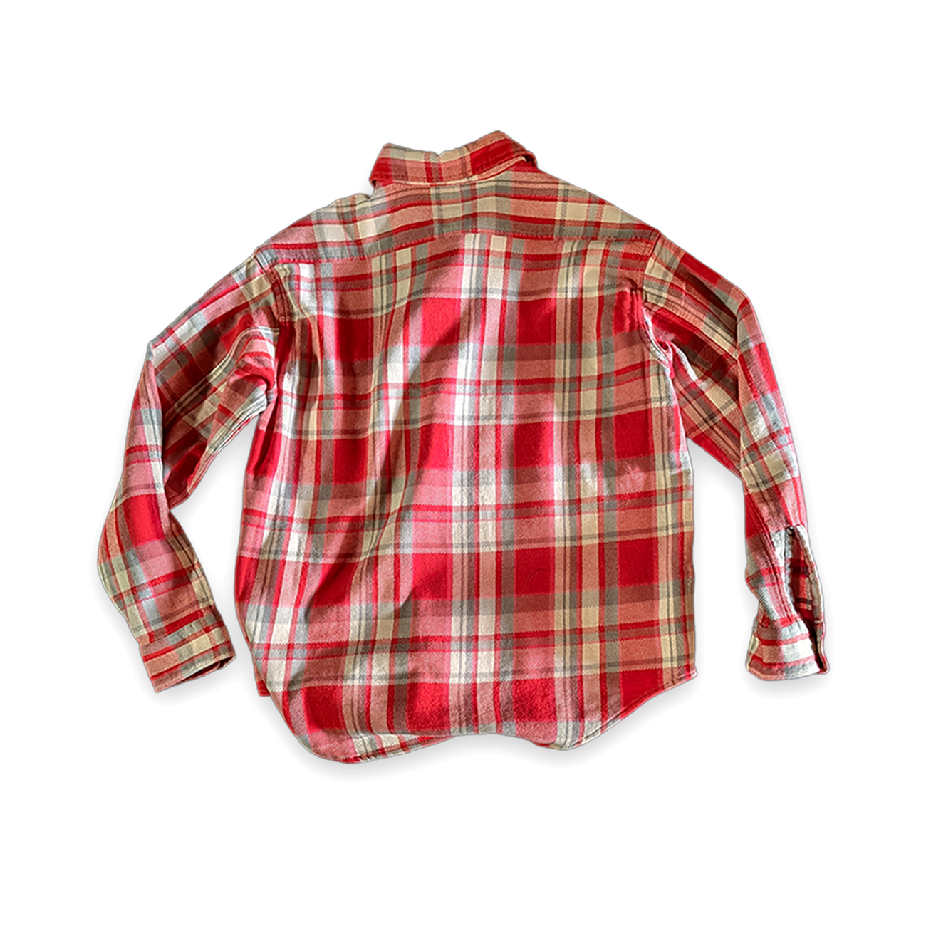 BARNS × BIG MAC ヘビーネル チェックシャツ レッド M