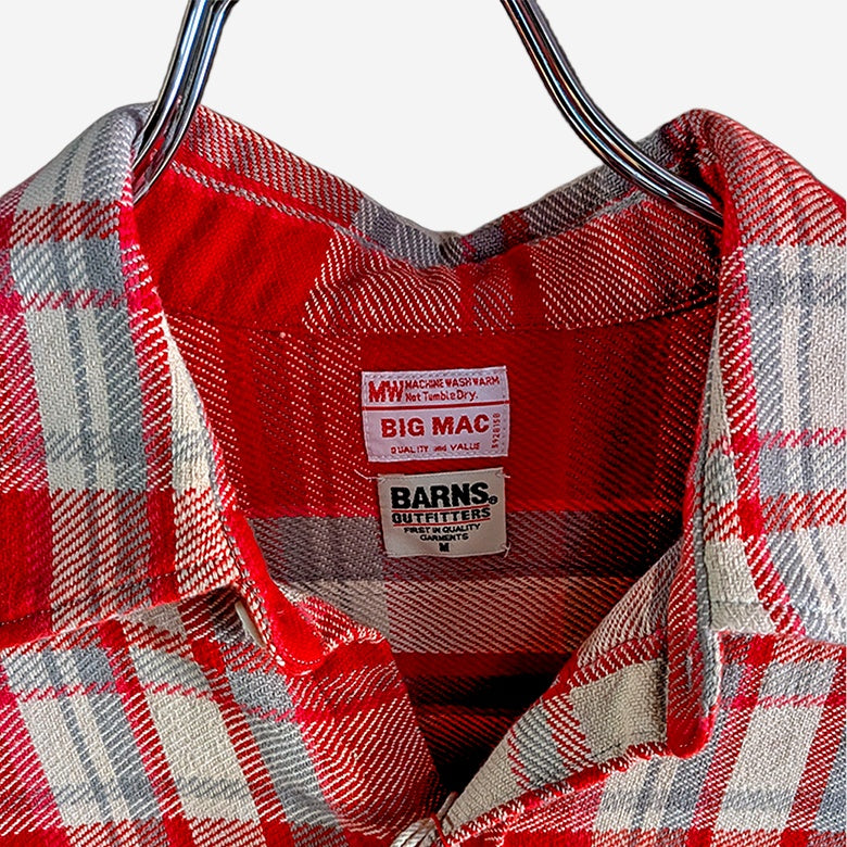 BARNS × BIG MAC ヘビーネル チェックシャツ レッド M シャツ - ALBUM RICEシャ
