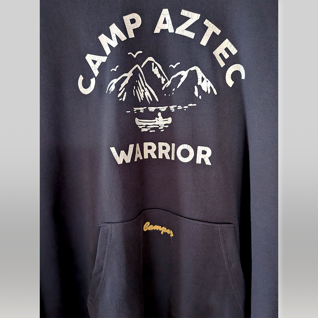 BARNS OUTFITTERS / CAMP AZTEC WARRIOR Hoodie / Vintage Crack Prin