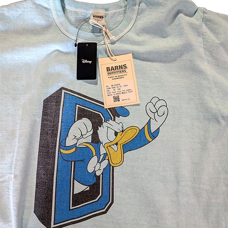 BARNS OUTFITTERS × Disney “D” Logo Donald Duck T-Shirt