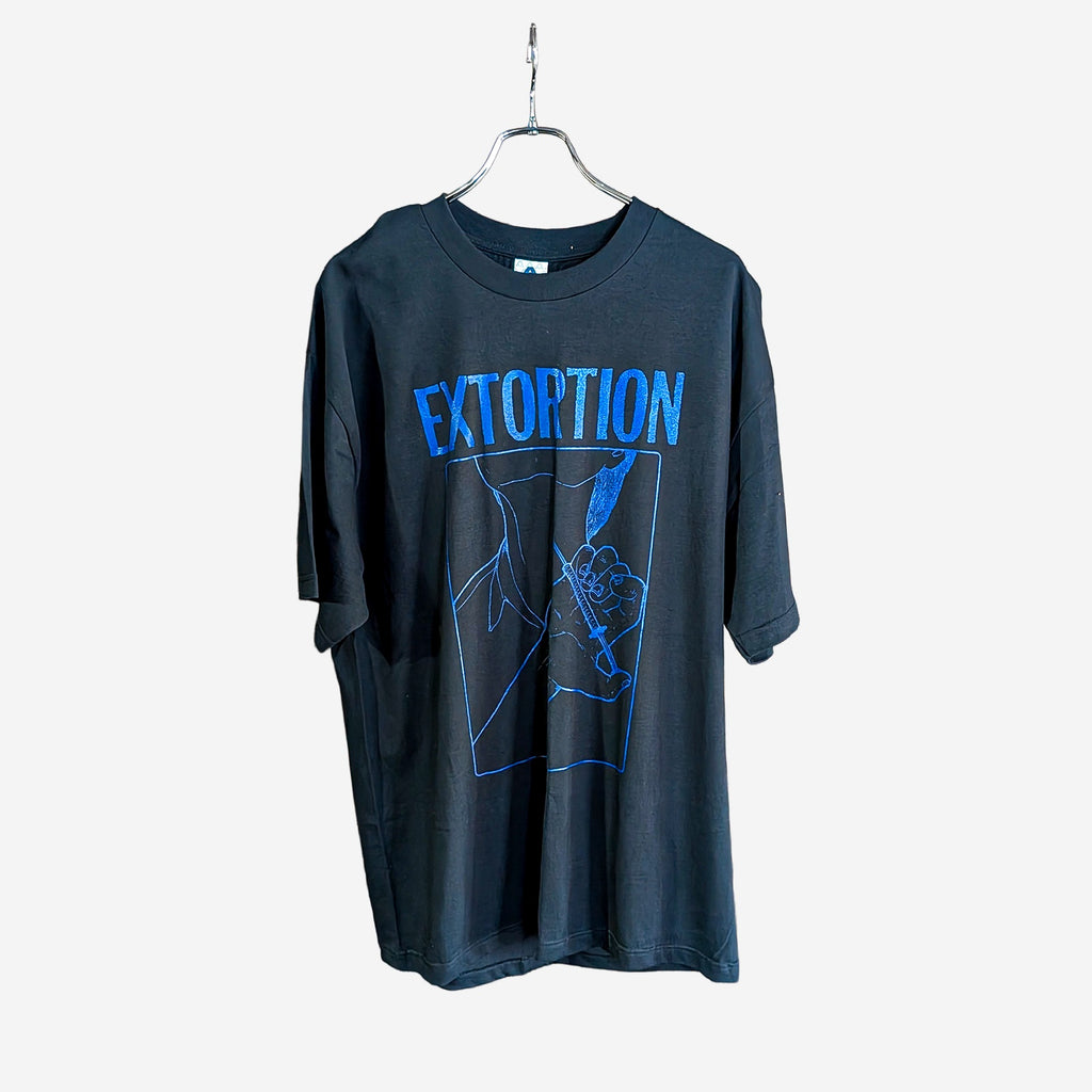 EXTORTION Graphic T-Shirt – Black / Blue – XL 商品画像 2