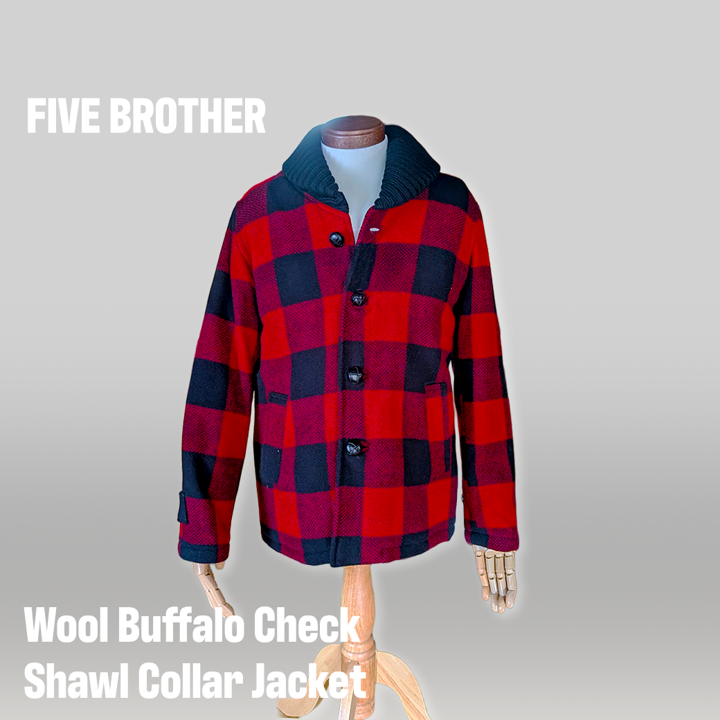 FIVE BROTHER ウールバッファローチェックジャケット