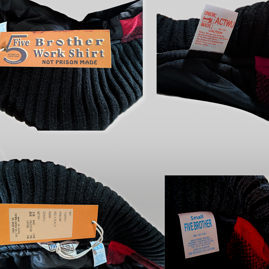 FIVE BROTHER ウールバッファローチェックジャケット