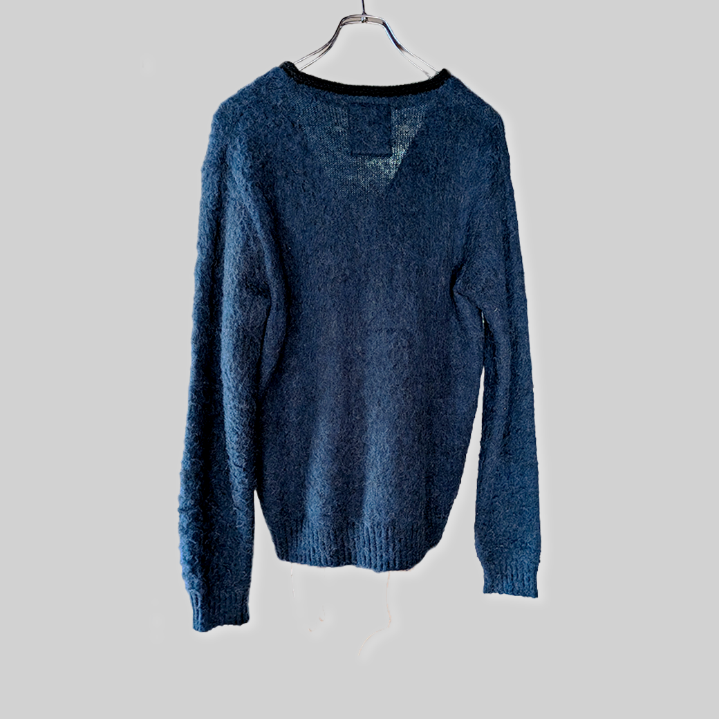 ISLAND KNIT WORKS Mohair Touch Cardigan / Navy / Size 2 ALBUM RICE
