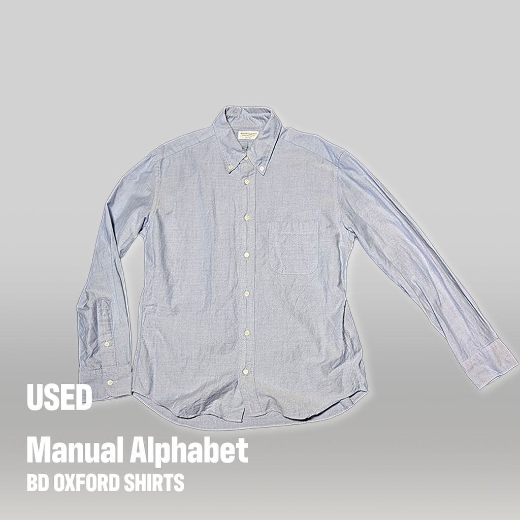 MANUAL ALPHABET オックスフォード ボタンダウンシャツ ライトブルー 全体
