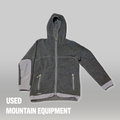 MOUNTAIN EQUIPMENT（マウンテンイクイップメント）  ボアフリース フーディジャケット／ブラック × グレー補強パネル ALBUM RICE