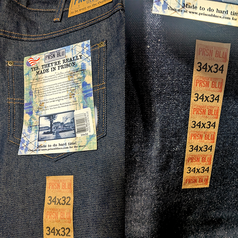 PRISON BLUES Rigid Blue Relaxed Fit Jeans / USA製
