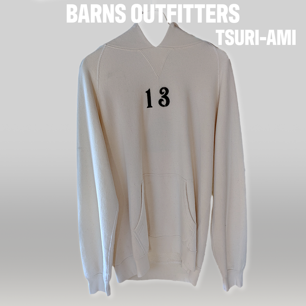 BARNS OUTFITTERS Tsuri-Ami Hoodie “13” / Natural / Made in Japan / Size L