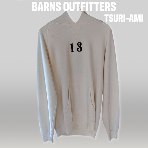 BARNS OUTFITTERS Tsuri-Ami Hoodie “13” / Natural / Made in Japan / Size L ALBUM RICE