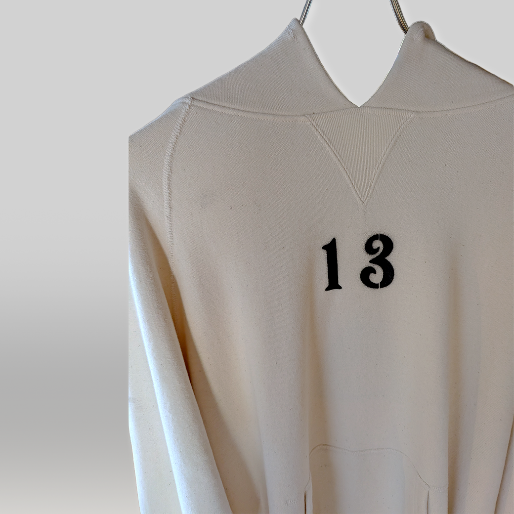 BARNS OUTFITTERS Tsuri-Ami Hoodie “13” / Natural / Made in Japan / Size L