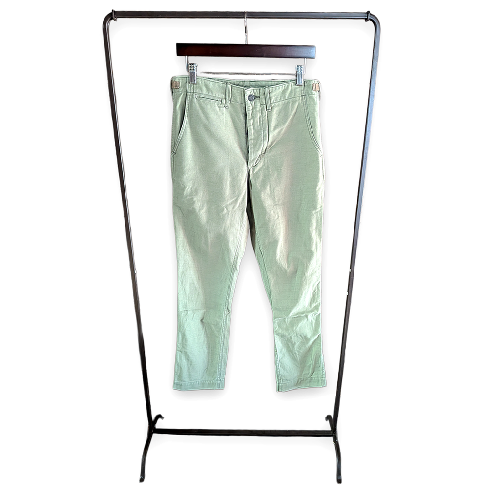 WORKERS Cotton Pants Olive / SMALL SLIM