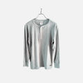 A HOPE HEMP ヘンプコットン ヘンリーネック L/S Tシャツ グレー