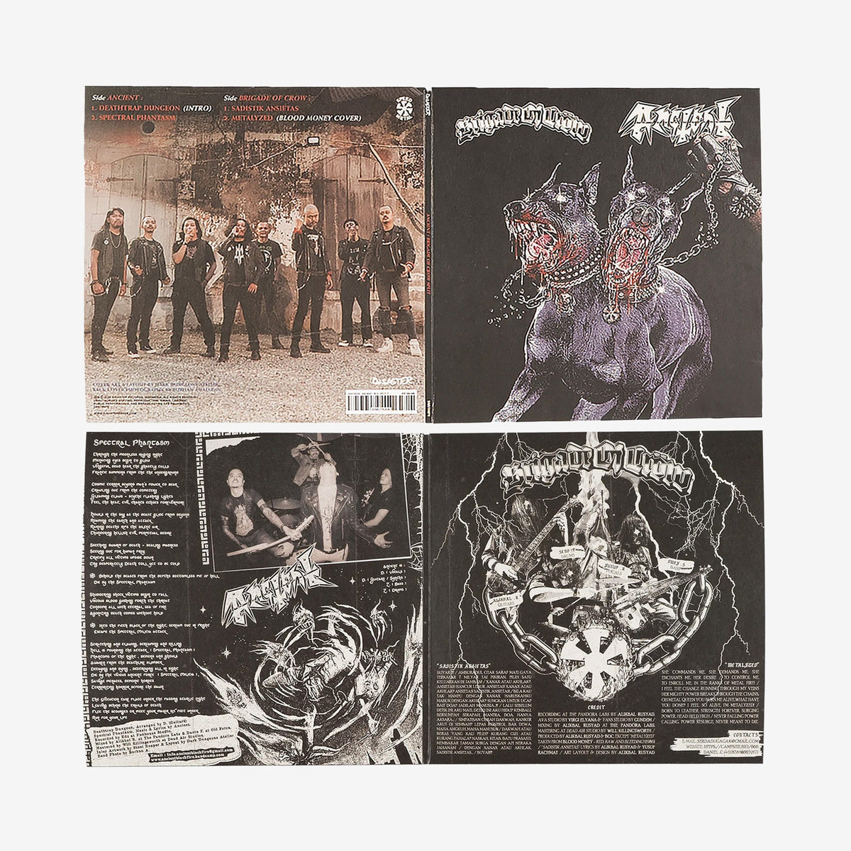 ANCIENT / BRIGADE OF CROW – SPLIT SINGLE 7″ レコード - ALBUM RICEレコード