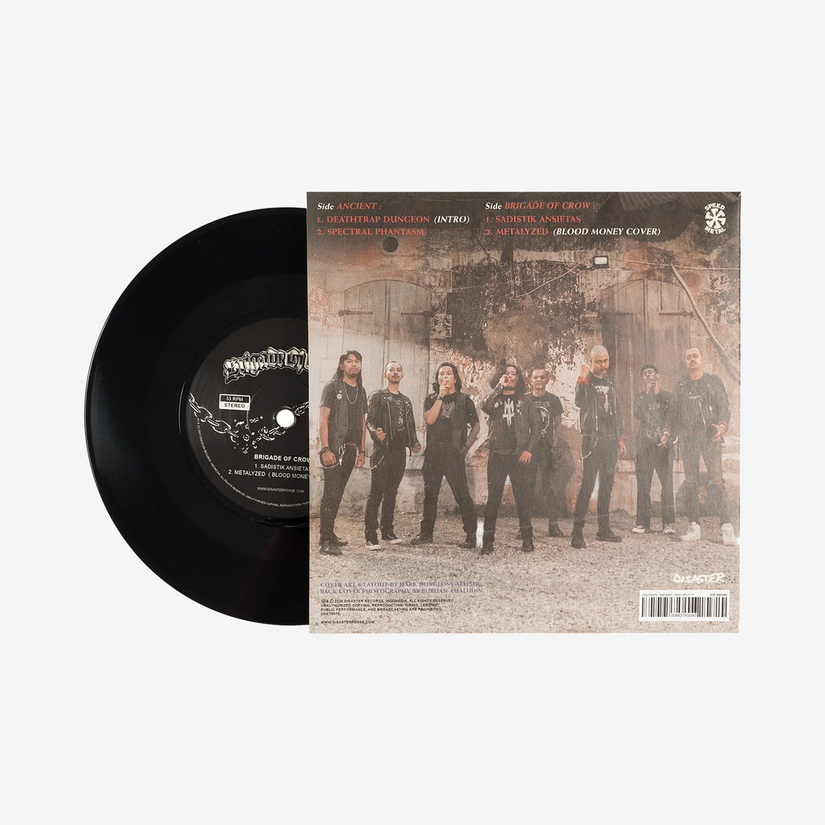 ANCIENT / BRIGADE OF CROW – SPLIT SINGLE 7″ レコード - ALBUM RICEレコード