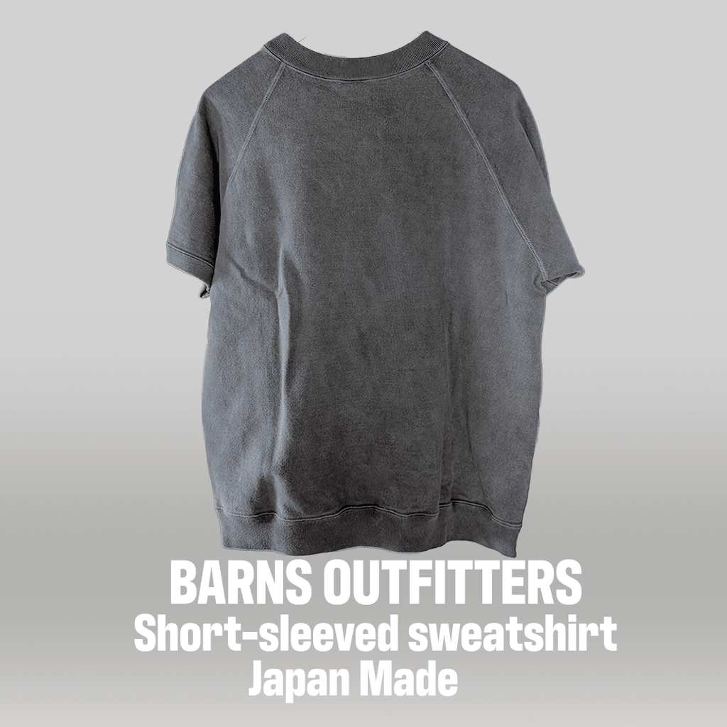 BARNS OUTFITTERS / 半袖スウェット “34” / Japan Made / Black Fade / Size M - ALBUM RICE