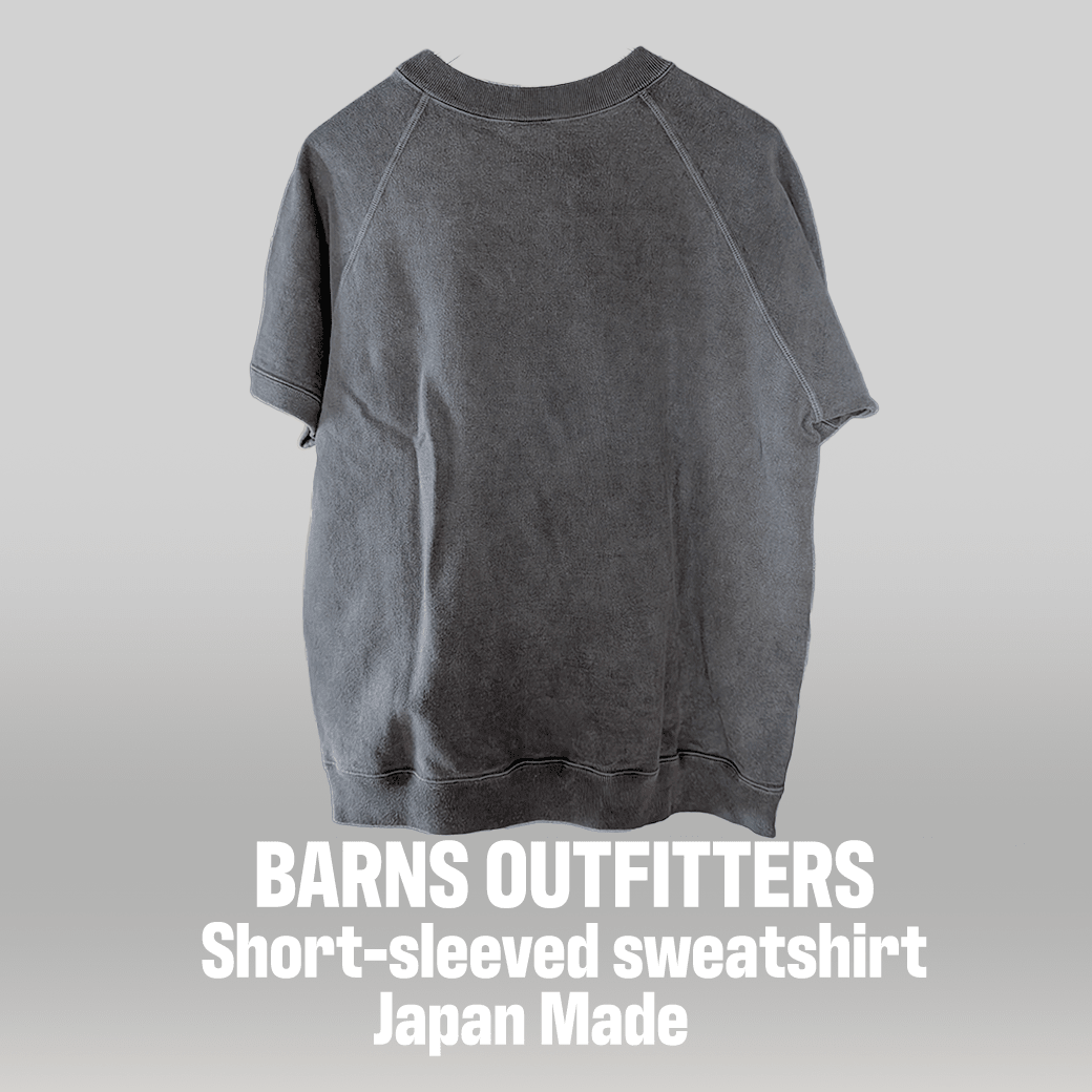 BARNS OUTFITTERS / 半袖スウェット “34” / Japan Made / Black Fade / Size M - ALBUM RICE