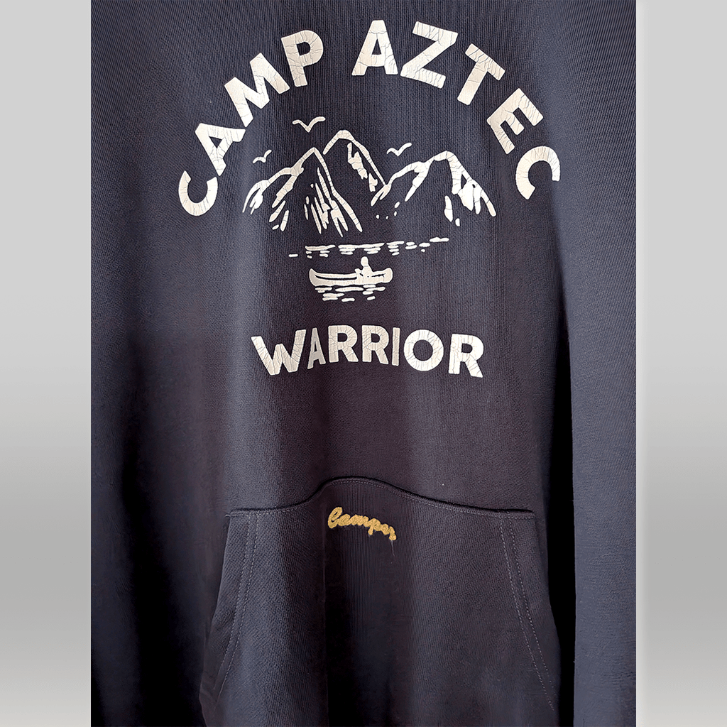 BARNS OUTFITTERS / CAMP AZTEC WARRIOR Hoodie / Vintage Crack Prin - ALBUM RICE