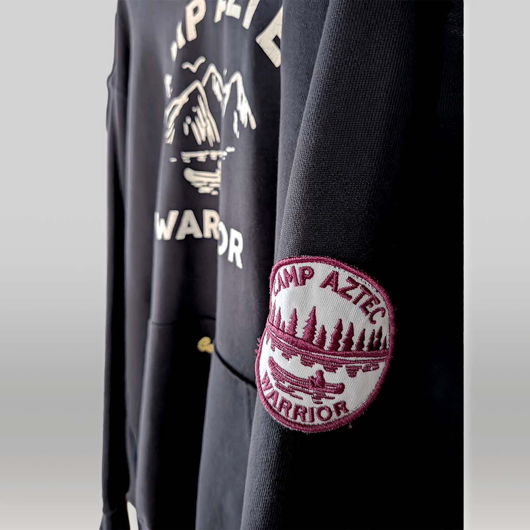 BARNS OUTFITTERS / CAMP AZTEC WARRIOR Hoodie / Vintage Crack Prin - ALBUM RICE
