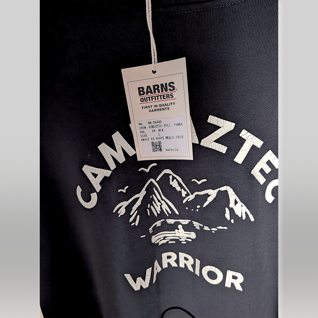 BARNS OUTFITTERS / CAMP AZTEC WARRIOR Hoodie / Vintage Crack Prin - ALBUM RICE