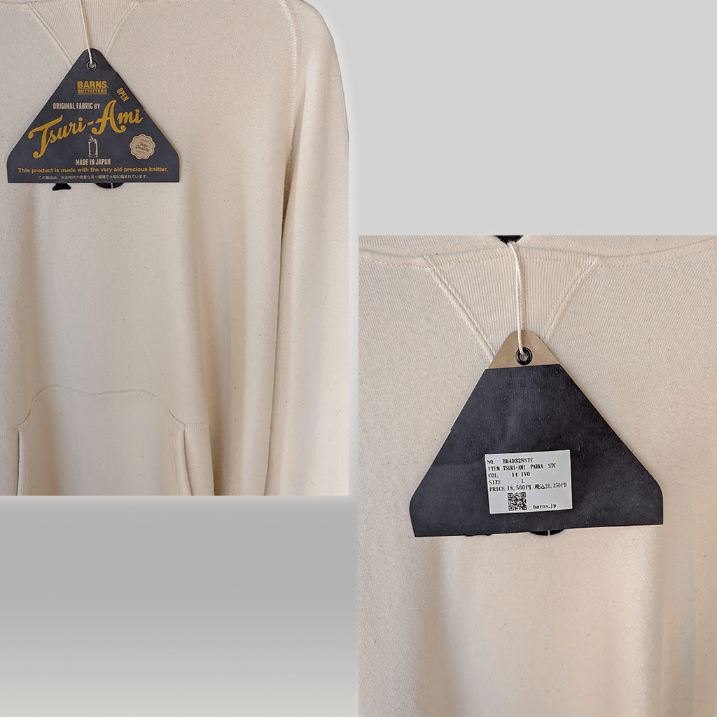 BARNS OUTFITTERS Tsuri-Ami Hoodie “13” / Natural / Made in Japan / Size L 商品画像 4