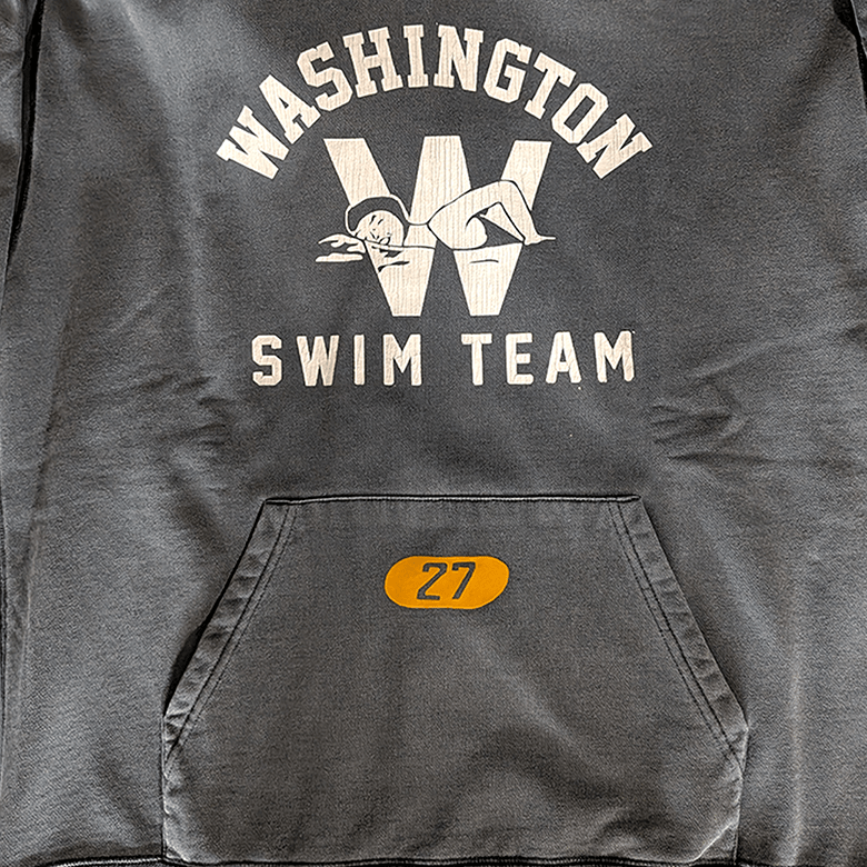 BARNS OUTFITTERS “WASHINGTON SWIM TEAM” Vintage Wash Hoodie スウェット - ALBUM RICEスウェット