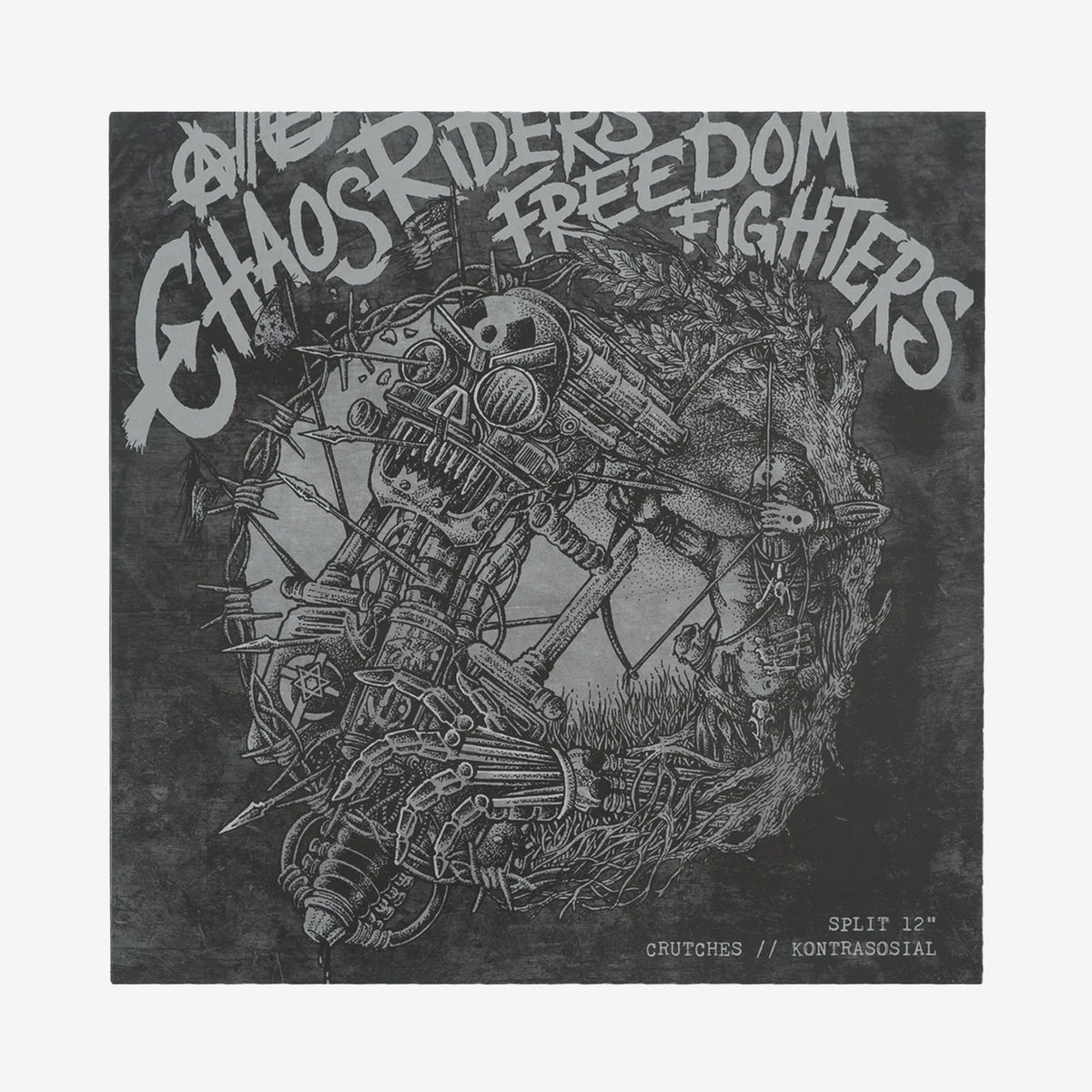 CRUTCHES / KONTRASOSIAL – CHAOS RIDERS // FREEDOM FIGHTERS SPLIT LP レコード - ALBUM RICEレコード