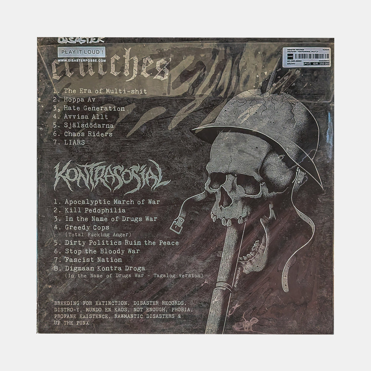 CRUTCHES / KONTRASOSIAL – CHAOS RIDERS // FREEDOM FIGHTERS SPLIT LP