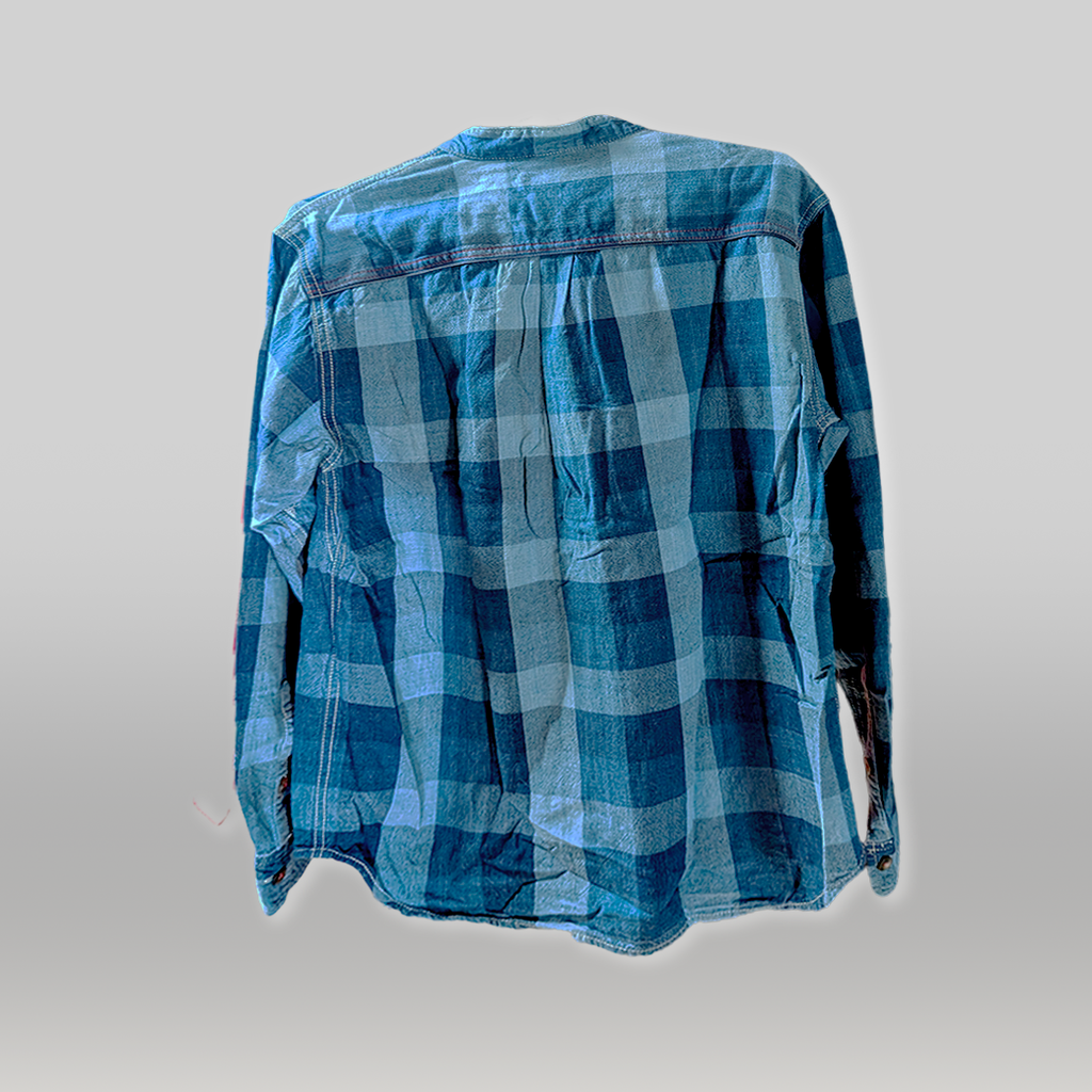 Denali バンドカラー チェックシャツ（Lサイズ）