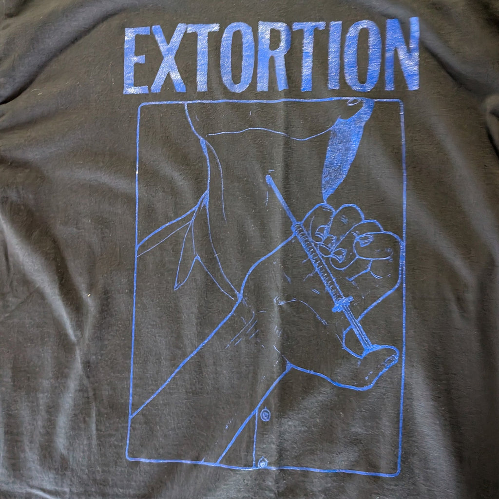 EXTORTION Graphic T-Shirt – Black / Blue – XL T-SHIRTS - ALBUM RICET-SHIRTS