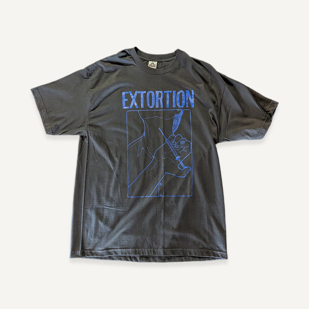 EXTORTION Graphic T-Shirt – Black / Blue – XL T-SHIRTS - ALBUM RICET-SHIRTS