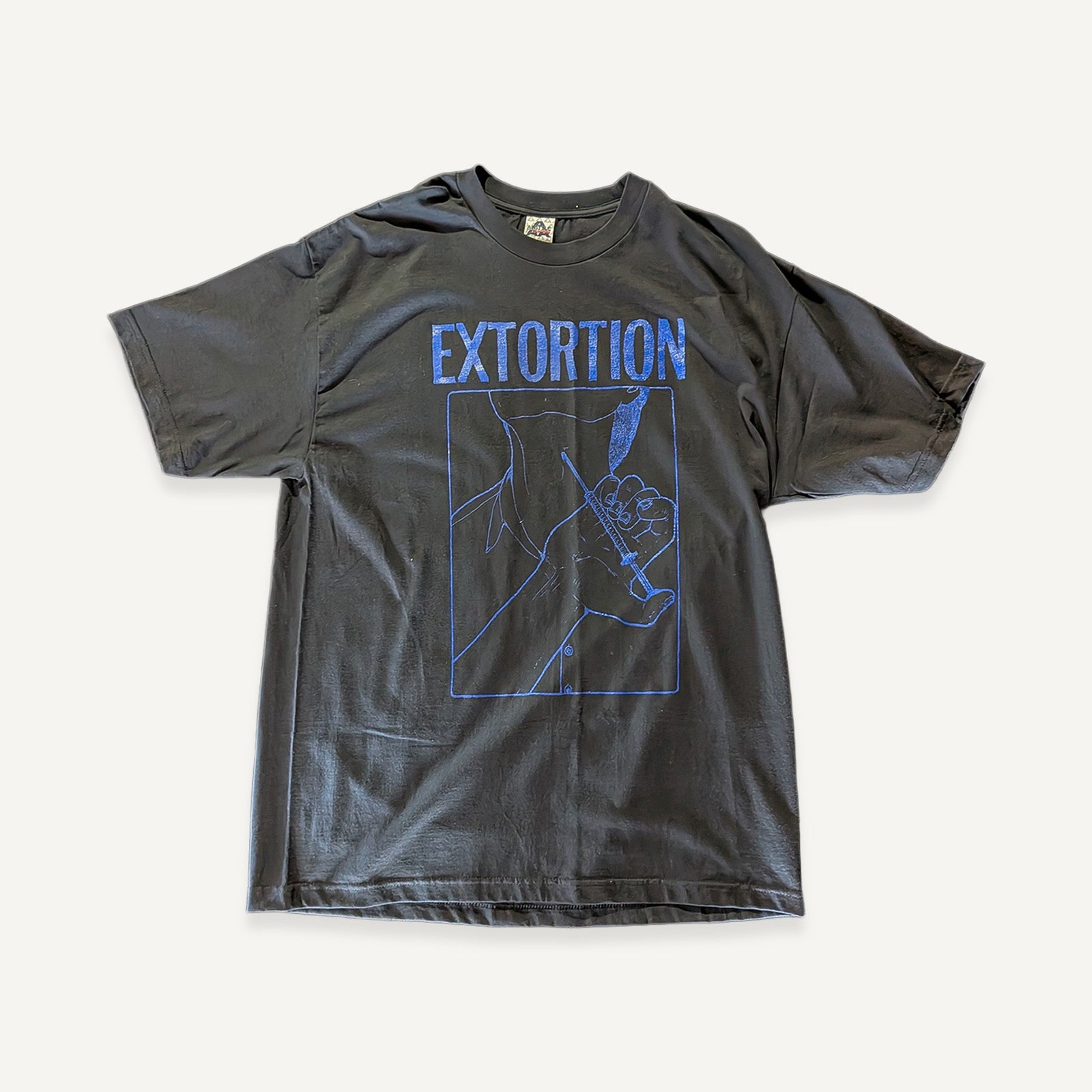 EXTORTION Graphic T-Shirt – Black / Blue – XL T-SHIRTS - ALBUM RICET-SHIRTS