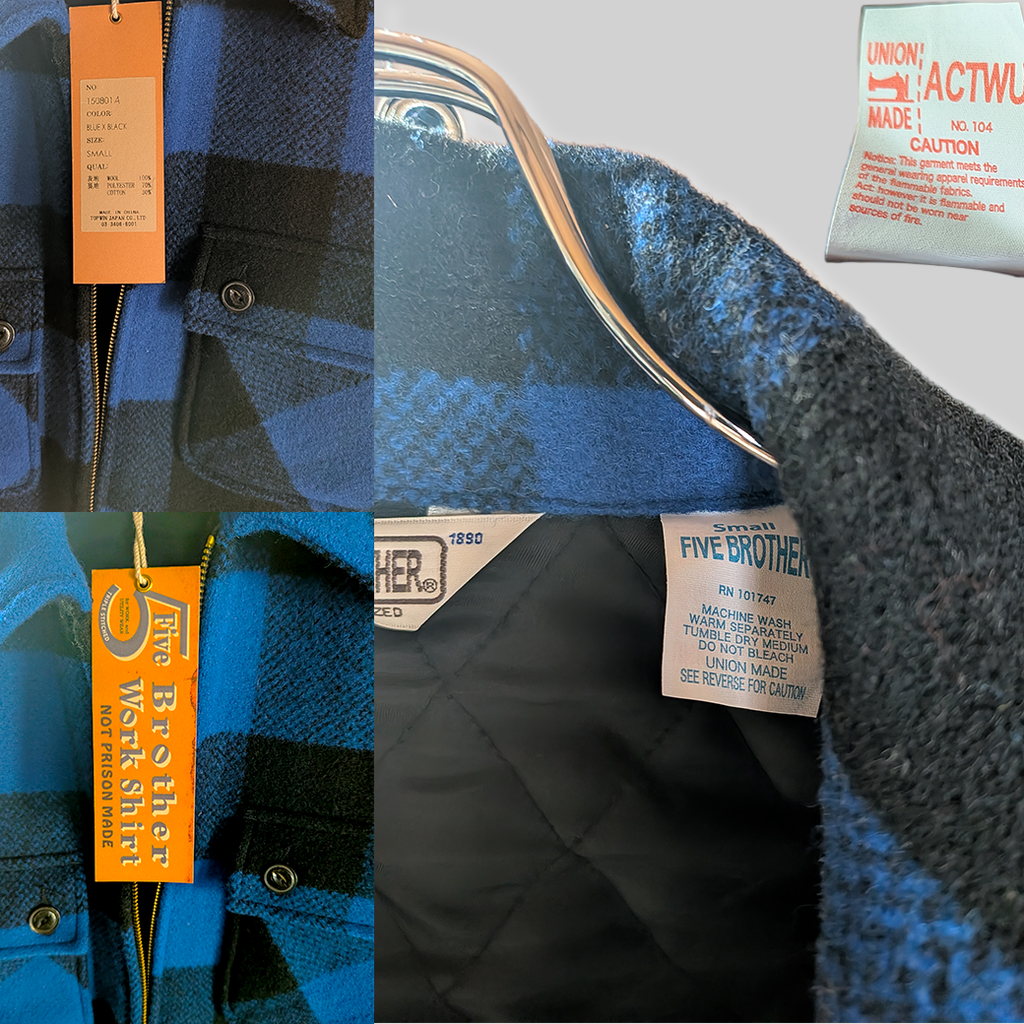 FIVE BROTHER／バッファローチェック ワークシャツジャケット