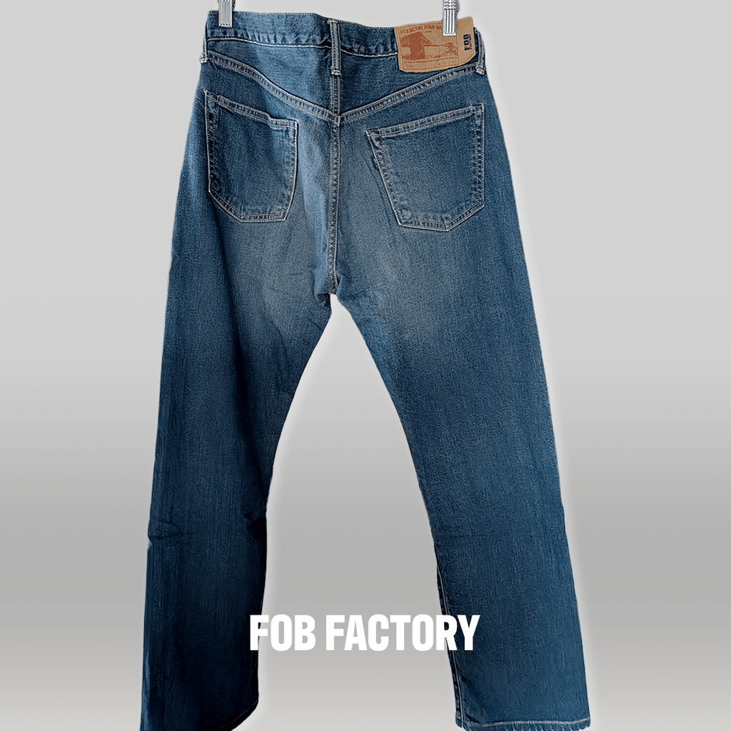 FOB FACTORY / Denim Pants / ダメージ・リペア / ブルー / 日本製 / Size 32 / Used - ALBUM RICE