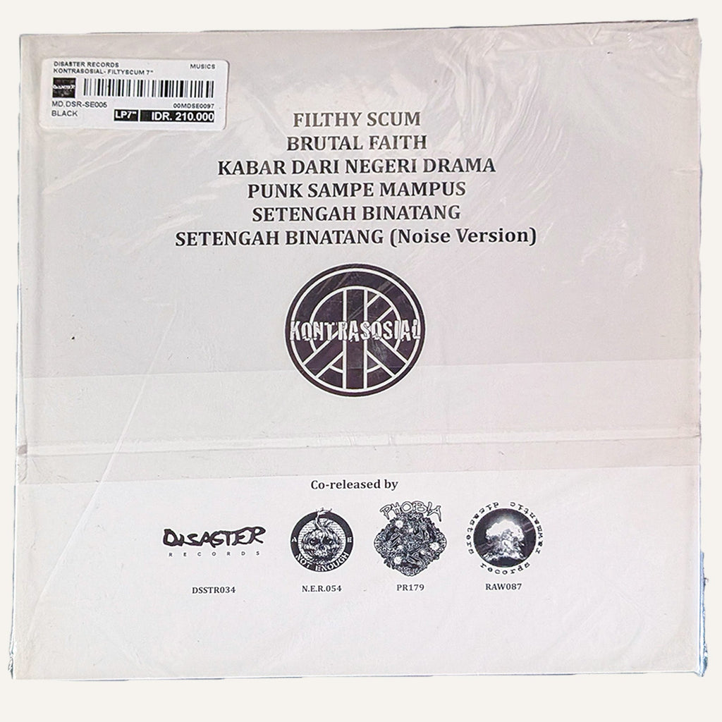 KONTRASOSIAL – FILTHY SCUM EP 7″ レコード - ALBUM RICEレコード