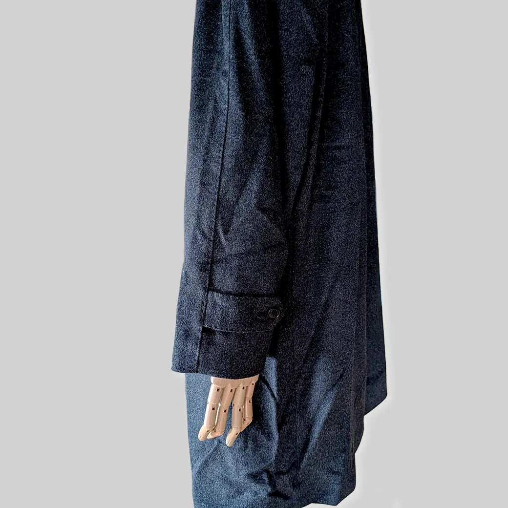 MACKINTOSH LONDON Wool Balmacaan Coat / Charcoal / Size 38 ALBUM RICE