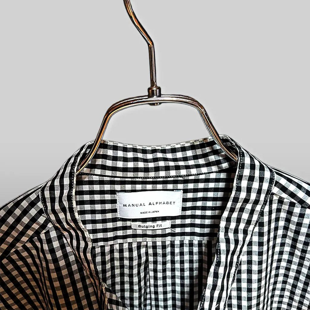 MANUAL ALPHABET ギンガムチェックシャツ（ブラック × ホワイト / size 3 / MADE IN JAPAN / USED） 商品画像 3