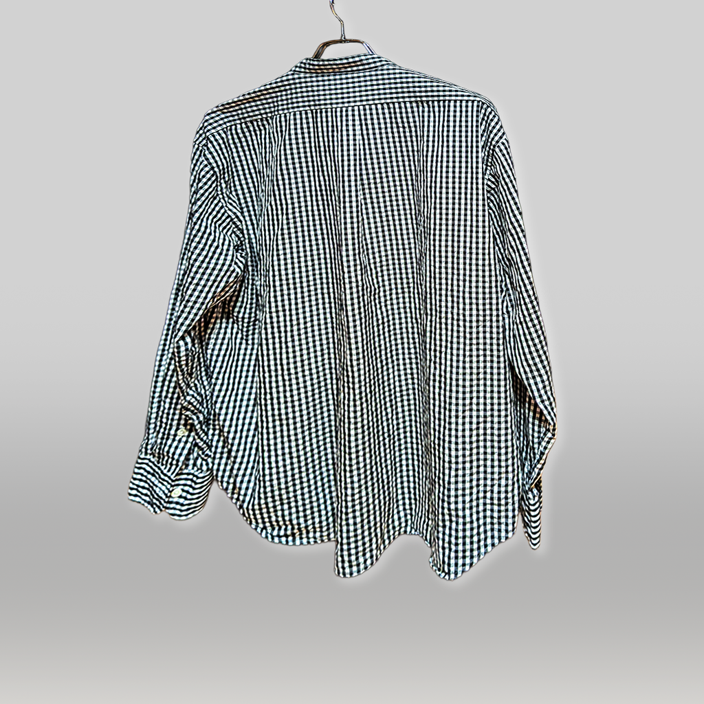 MANUAL ALPHABET ギンガムチェックシャツ（ブラック × ホワイト / size 3 / MADE IN JAPAN / USED）
