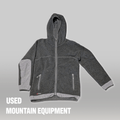 MOUNTAIN EQUIPMENT（マウンテンイクイップメント） ボアフリース フーディジャケット／ブラック × グレー補強パネル - ALBUM RICE