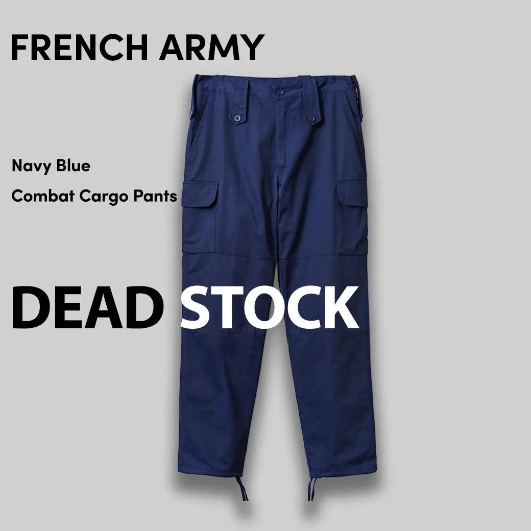 デッドストック フランス軍 NAVY BLUE コンバット カーゴパンツ パンツ - ALBUM RICEパンツ