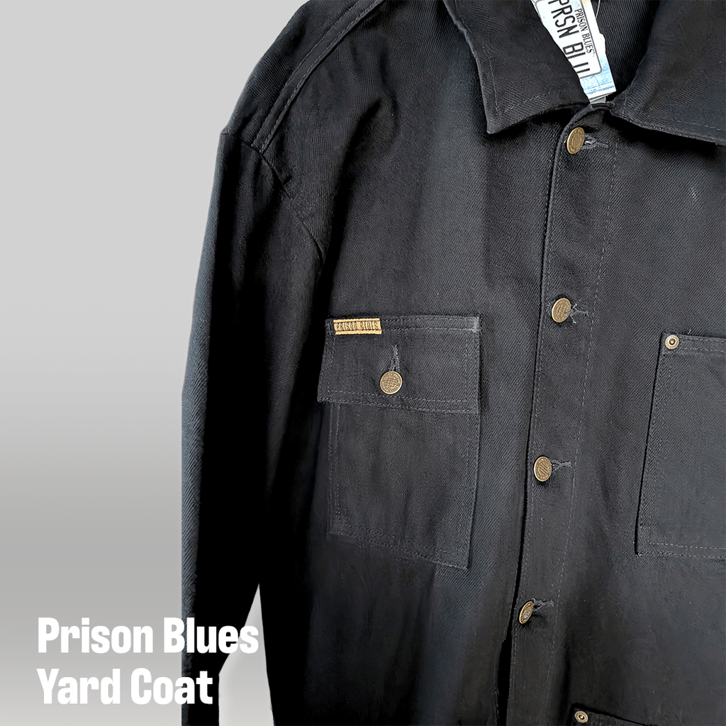Prison Blues Yard Coat / Black / MEDIUM / USA Work Style - ALBUM RICE