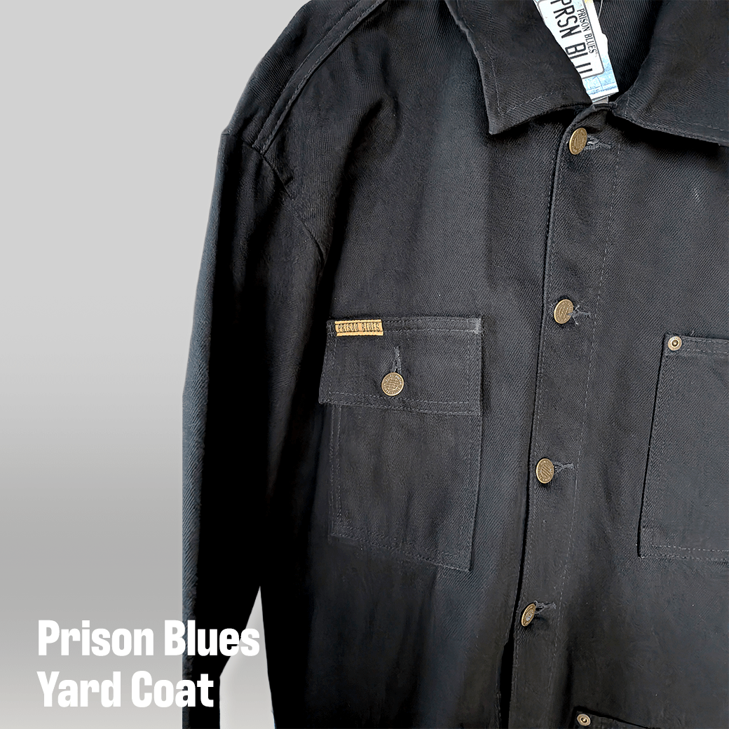 Prison Blues Yard Coat / Black / MEDIUM / USA Work Style - ALBUM RICE