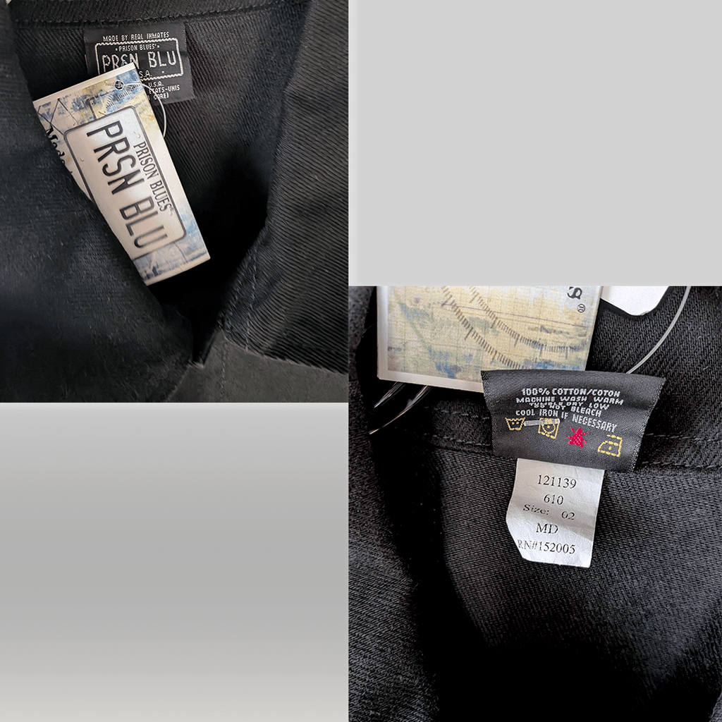 Prison Blues Yard Coat / Black / MEDIUM / USA Work Style - ALBUM RICE