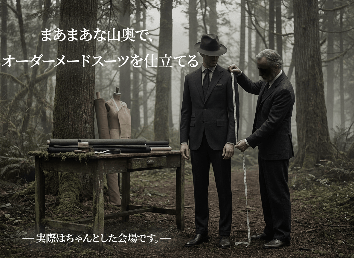 【限定体験】山奥オーダーメード - 森の中で仕立てる特別な一着 体験・サービス - ALBUM RICE体験・サービス