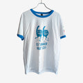 ROKUROKU “DO SUMMER WARY GO!!” RINGER TEE / WHITE × ROYAL